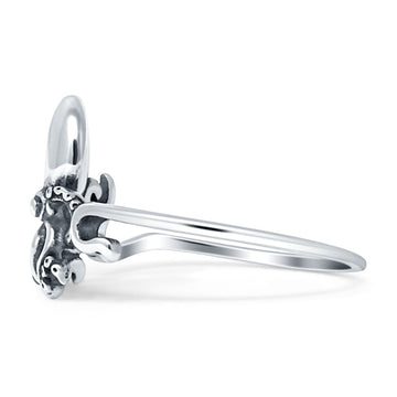 Octopus Oxidized Swirl Thumb Ring 925 Sterling Silver Wholesale